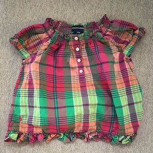 Ralph Lauren Kids Colorful Plaid Blouse